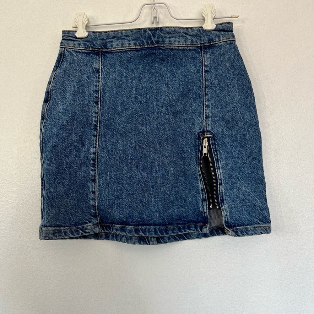 Free People We The Free Midgnight Magic Denim Skirt Sz 4 - Picture 9 of 10
